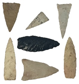 7 Bird Points. Ex Randy Ridenour. All have Jackson COA's.