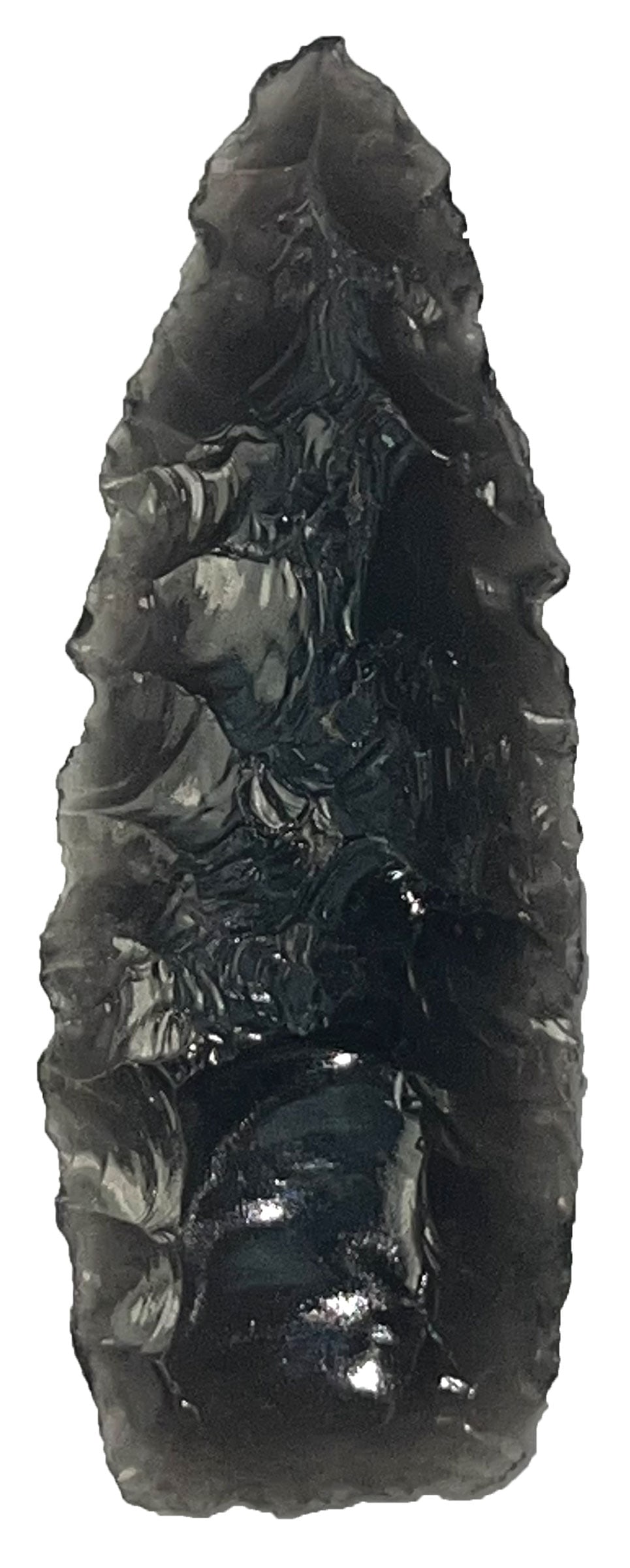 3" Paleo Point. Obsidian. Ex Gilbert Cooper and Randy Ridenour. (1 of 2)