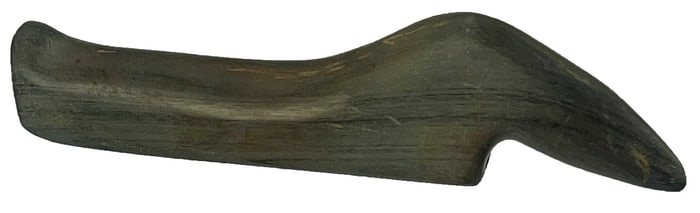 5 1/16" Drilled Bar Birdstone. Slate. Ohio. Ex Anthony Farrow.