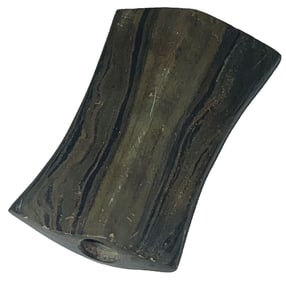 3 1/4" Panel Bannerstone. Slate. Darke County, Ohio. Ex Nick Gatses.