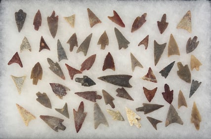 55 Bird Points. Variety of types and materials. Ex Jeff Hunt.