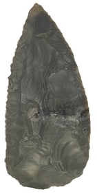 4" Fleshing Knife. Hornstone. Indiana. Ex Dale Rector.