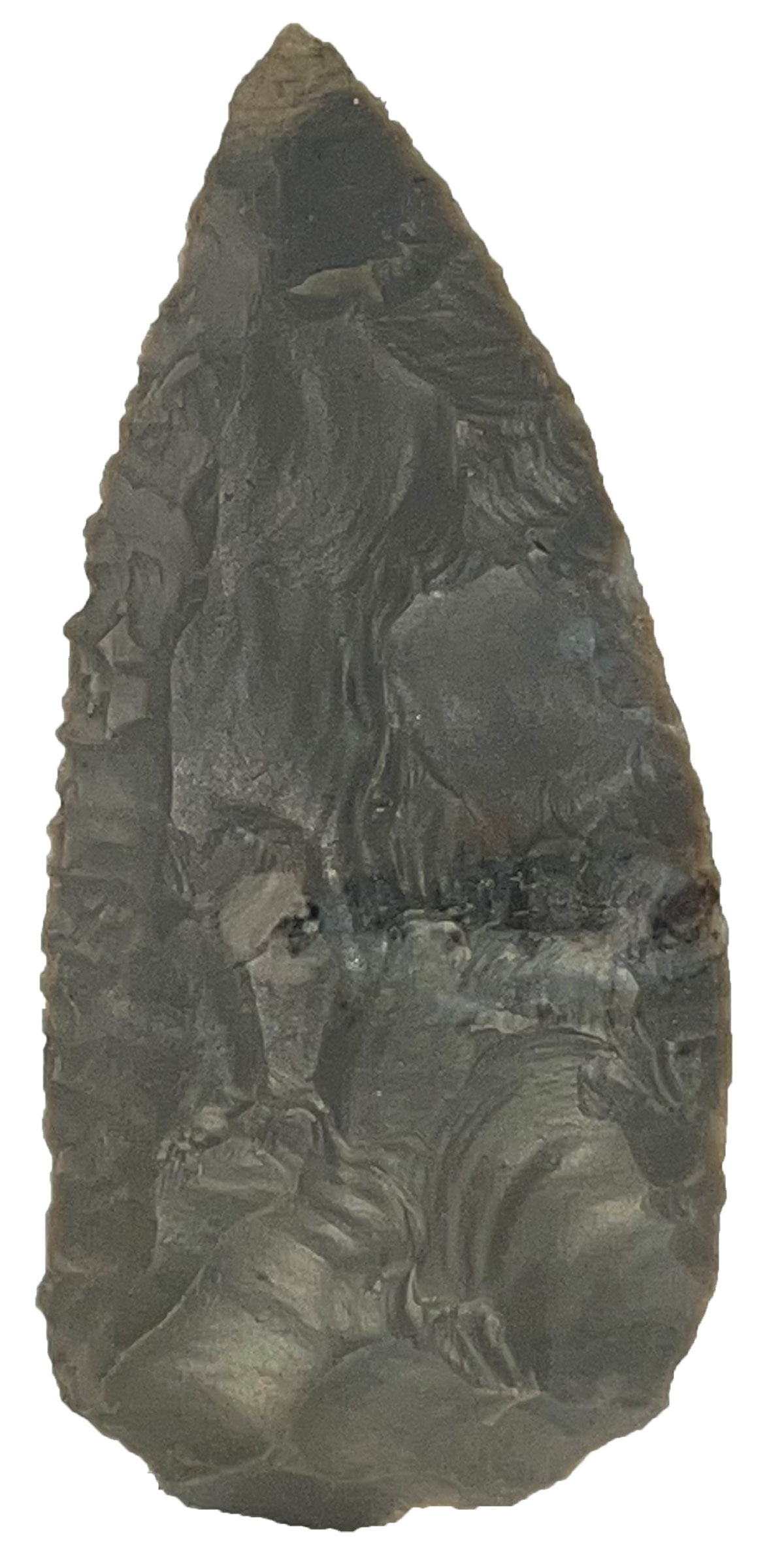 4" Fleshing Knife. Hornstone. Indiana. Ex Dale Rector. (1 of 2)