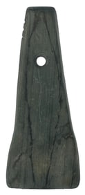 4 3/4 Slate Bell Pendant. 3 Tally marks on one side. Ohio. Ex Anthony Farrow