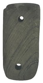 3" Slate Two Hole Gorget. Indiana. Ex Wally Zollman.
