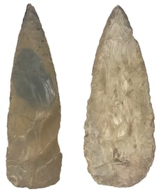 2 Blades. Each 6 1/2". Ohio. Ex Fred McQuire and Larry Swann.