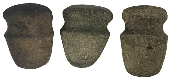 3 Axes. 3 7/8" to 4 1/4". Indiana. Ex Dave Young and Larry Swann.