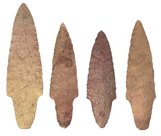 4 Adena Points. "Selling as is". Longest is 4". Ex Wally Zollman.