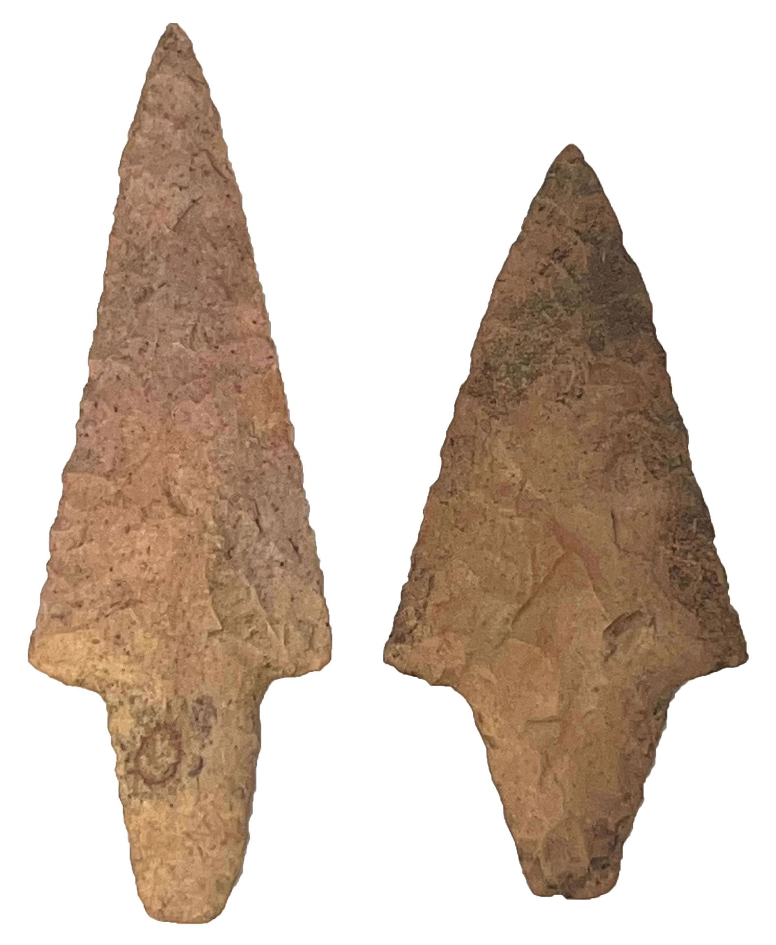 2 Adena Points. "Selling as is". Longest is 3 3/4". Ex Wally Zollman. (1 of 2)