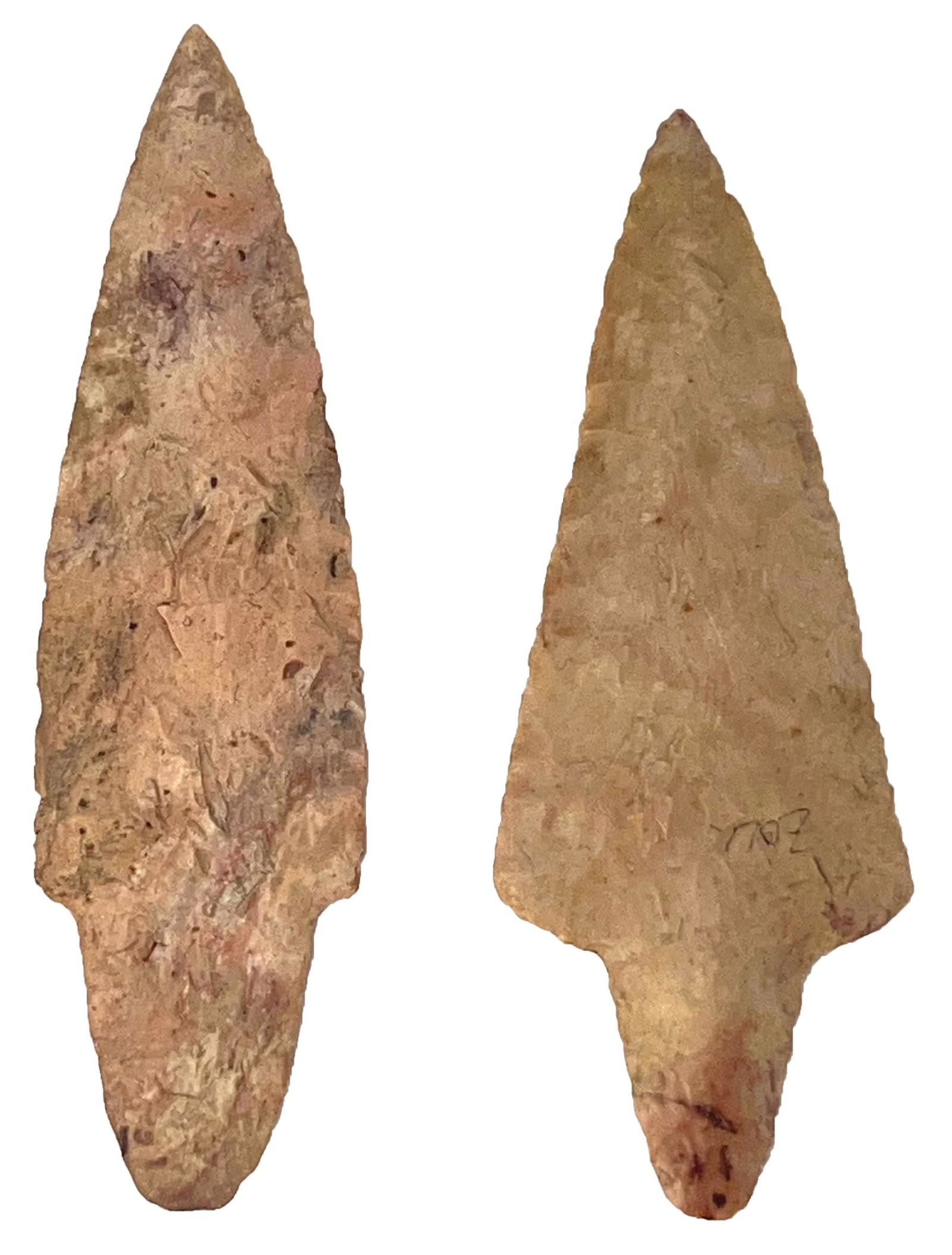 2 Adena Points. "Selling as is". Longest is 5". Ex Wally Zollman. (1 of 2)