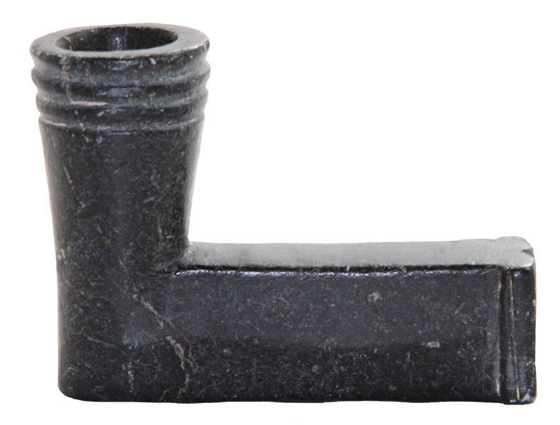 Historic Steatite Elbow Pipe. Minnesota.Pictured: 187. 2 3/4” Historic Steatite Elbow Pipe. Winhona Co, MN. Pictured in Collectors of Prehistoric and Historic Artifacts, pg 98