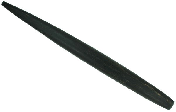 13 1/4" Ceremonial Pick. Stroud. Davis G10 COA: 316. 13 1/4” Ceremonial Pick. Knox Co, TN. Ex-Stroud. Black slate. Note says pic in TN Archaeologist. Davis G10 Paper