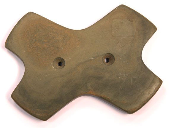 4 3/8” Reel Gorget. Stark Co, OH. Jackson COA: 420. 4 3/8” Reel Gorget. Stark Co, OH. G10, Slate. Jackson COA