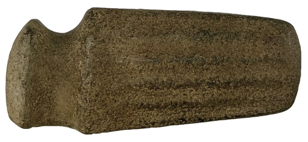 6 1/4" Fluted Axe. Diorite. Wisconsin. Ex Bill Cain. Putty COA.