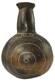 5 1/2" Tall Mississippian Bottle. Arkansas. Ex Steve Dowell.