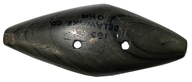 3 7/16" Expanded Center Gorget. Ohio. Ex August Wehrle, Doc Hawes.