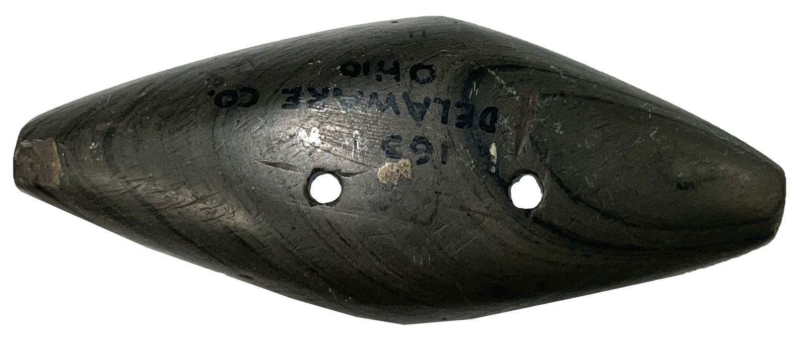 3 7/16" Expanded Center Gorget. Ohio. Ex August Wehrle, Doc Hawes. (1 of 2)