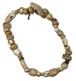 Strand of Marine Shell Beads. Recovered in the 1950s. J Davis COA.