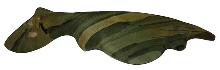 4" Long Rare Animal Type Birdstone. Ex Noakes. Motley COA.