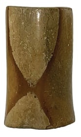 2" Tubular Engraved Pipe. Pipestone. Ohio. Ex W. Wertz.