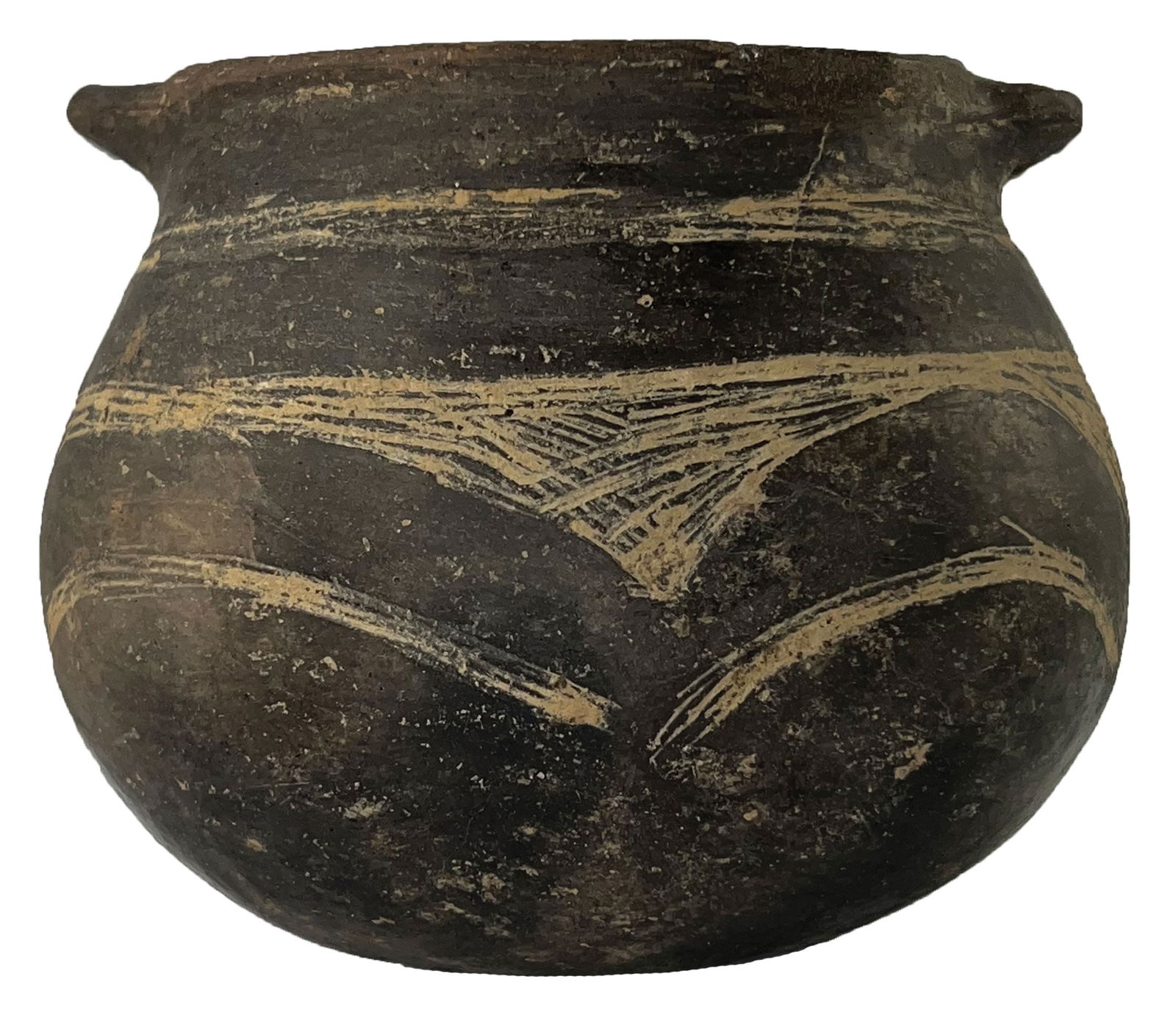 4" T. by 5" D. Caddo Pottery Vessel. Arkansas. Pictured. Ex Jack Bonds. (1 of 6)