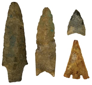 Frame of 4 Points. Various types and materials. Ex Noel Swanson.