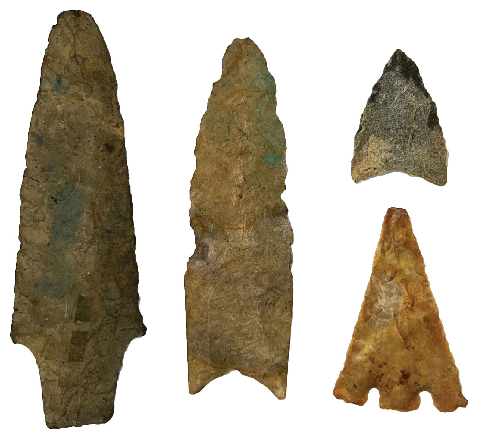 Frame of 4 Points. Various types and materials. Ex Noel Swanson. (1 of 2)