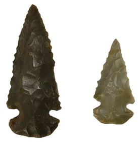 2 Hornstone Dovetails. Indiana. Ex Fred McGuire and Larry Swann.