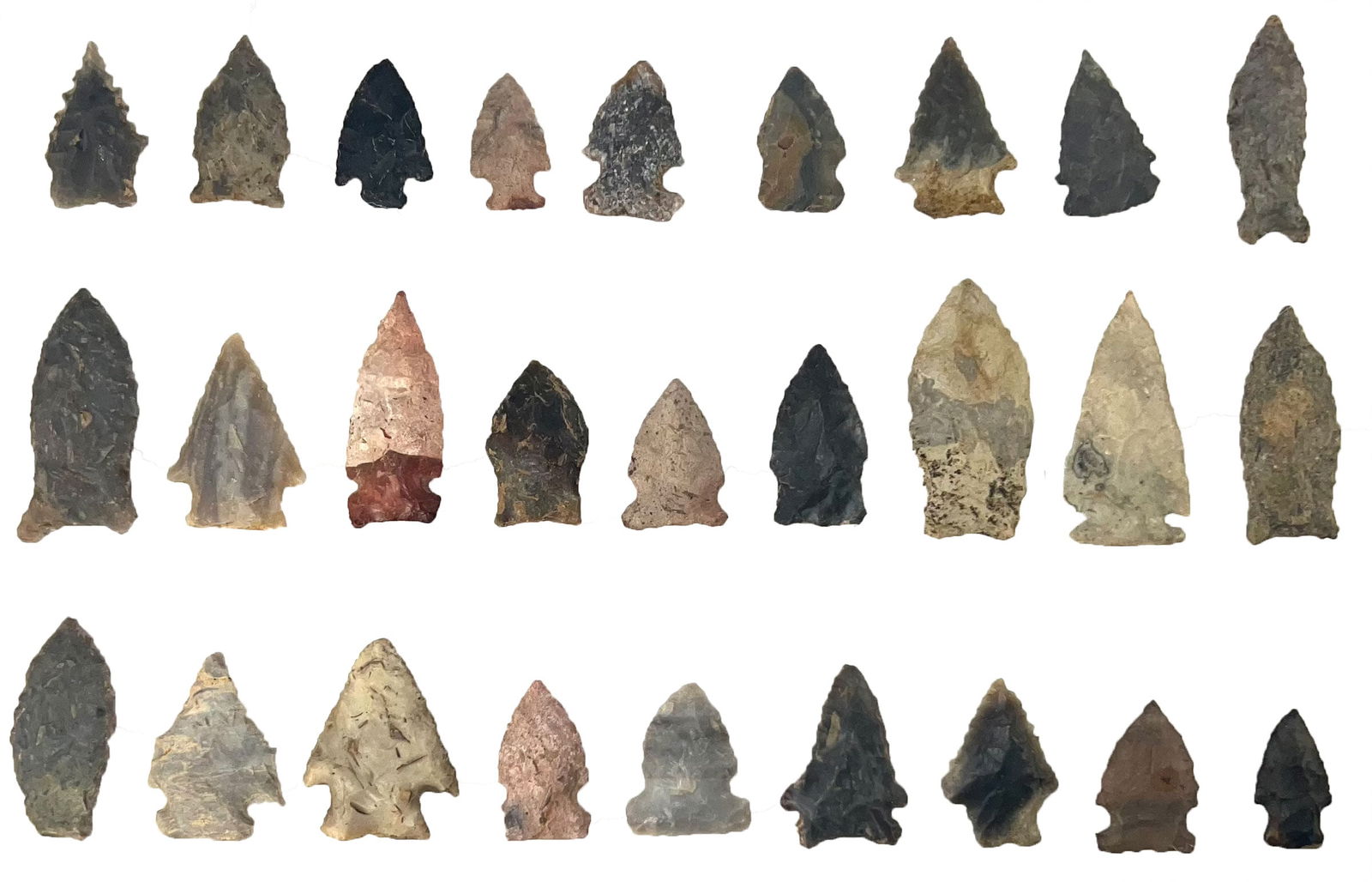 27 Points. Various types and materials. Ex Glen McQuaide. (1 of 4)