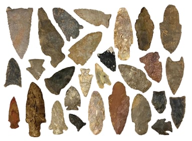 28 Points. Various types and material. Ex Glen McQuaide.