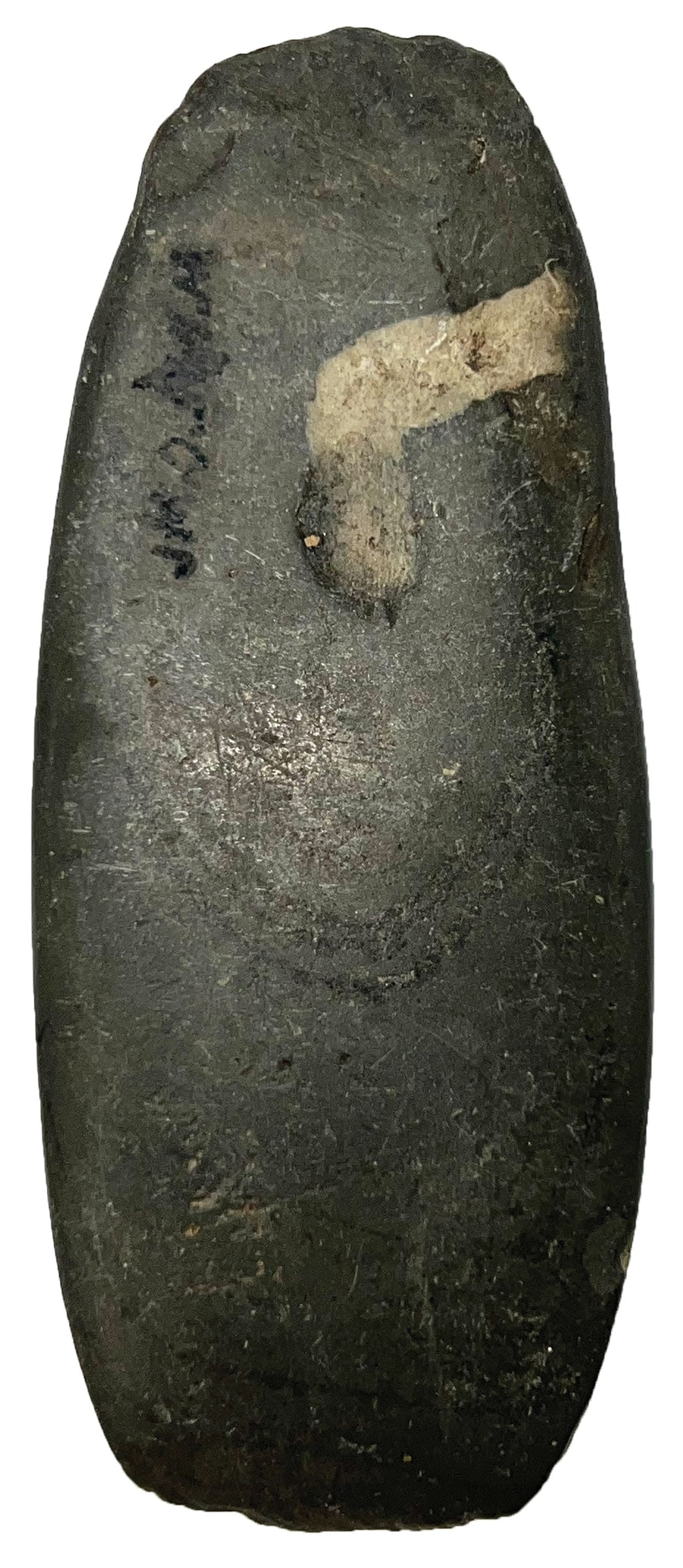 4" Undrilled Pendant. Banded Green Slate. Illinois. Motley COA. (1 of 3)