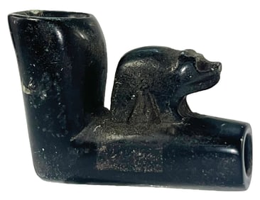 2 5/8" Cherokee Effigy Pipe. NC. Very Rare and Museum Quality.