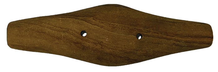 5” Expanded Center Gorget. Red Sandstone. Indiana. Ex Richard Tebbs.