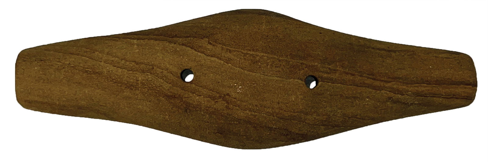 5” Expanded Center Gorget. Red Sandstone. Indiana. Ex Richard Tebbs. (1 of 6)