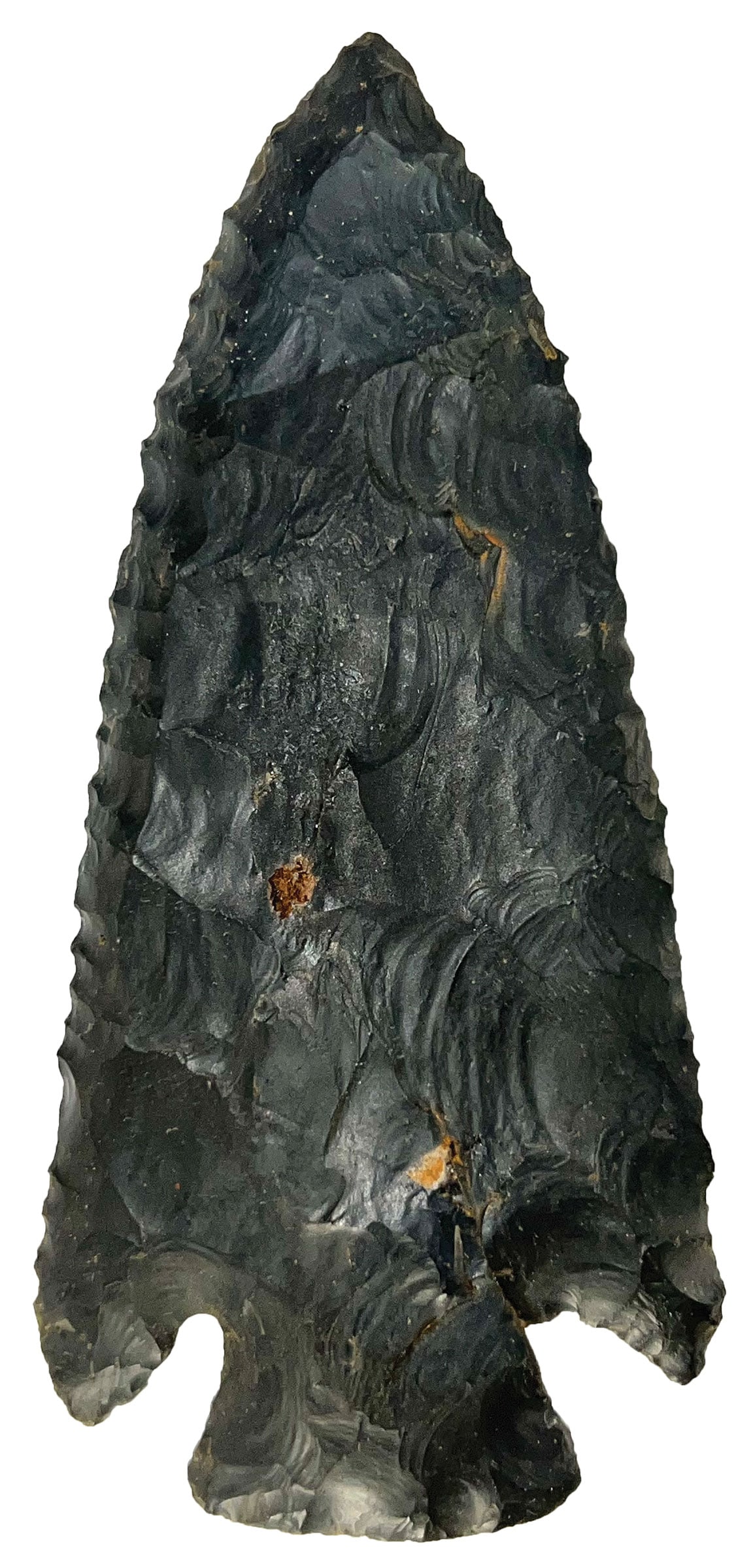4 3/8" Stillwell. Black Color Chert. Tennessee. Rogers COA. (1 of 3)