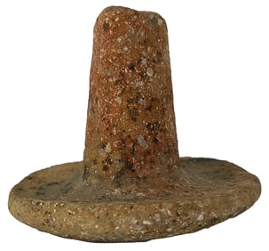 4 7/8" Pottery Towel. Solid. Lee County, Arkansas. Ex George Hoke.