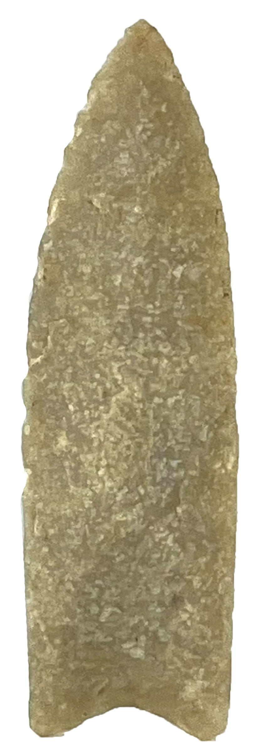 2 3/4" Clovis. Kaolin Chert. Illinois. Ex Floyd Ritter and Nick Gray. (1 of 2)