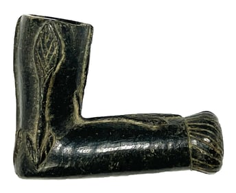 2 1/2" Pipe. Cherokee. Steatite. Ex Richard Tebbs.