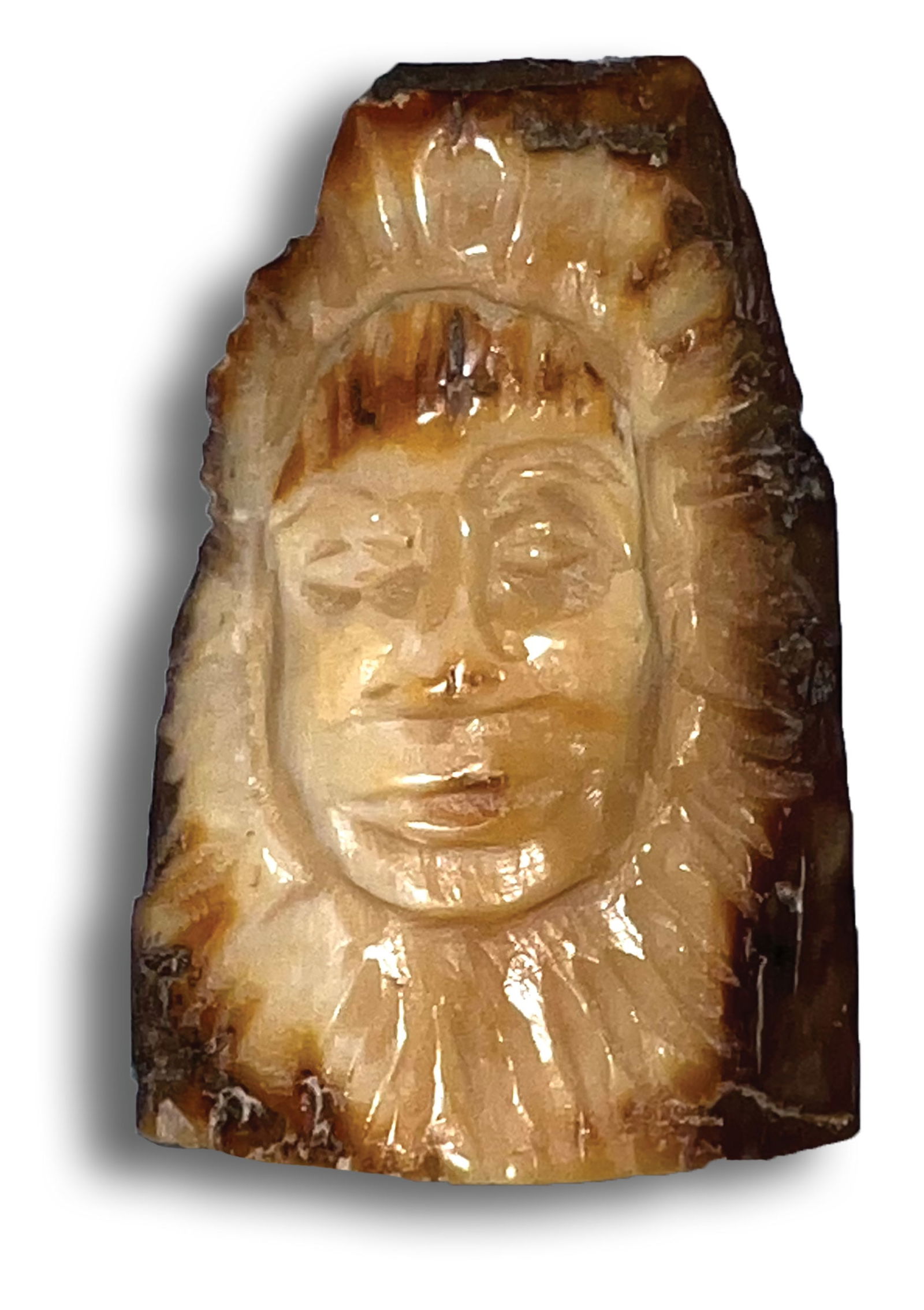 1 3/8" Historic Eskimo Carving. Ivory (Walrus). Alaska. Bennett COA. (1 of 3)