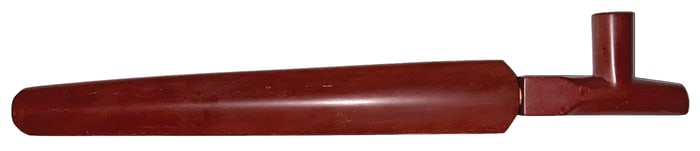 17 1/2" 1900s Western Plains Catlinite Pipe and Stem. Signed by Clarence Crooks.