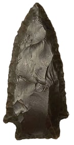 3 3/8" Adena. Hornstone. Madison County, Indiana. Ex Larry Swann.