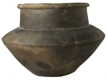 9" by 6 1/2" Large Spittoon Vessel. Solid. Ex Mitch Lewis.