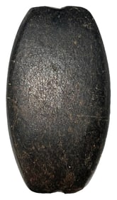 2 15/16" Tie-On Salvage Gorget. Steatite. Illinois. Motley COA.