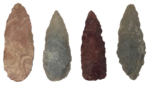 Frame of 4 Points. Various types and materials. Ex Jerry Hodson.