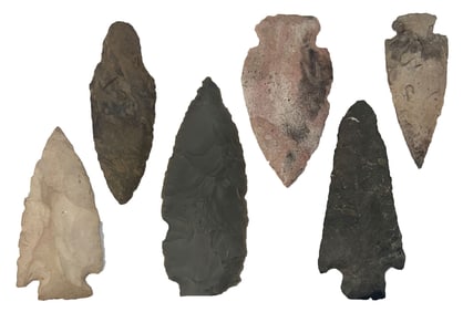 Frame of 6 Points. Various types and materials. Ex Jerry Hodson.