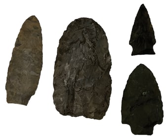 Group of 4 Artifacts. Largest is&nbsp; 3 1/2”. Various materials.&nbsp;