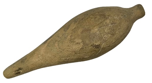 4 13/16" Lizard Effigy Charmstone. California. Nice Shape. COA's.