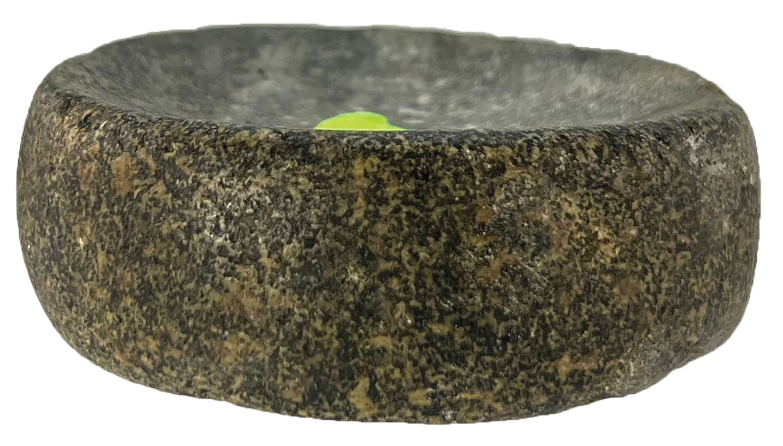 3 1/4" Cahokia Discoidal. Granite. Nicely cupped. Ex Floyd Ritter #D70. (1 of 3)