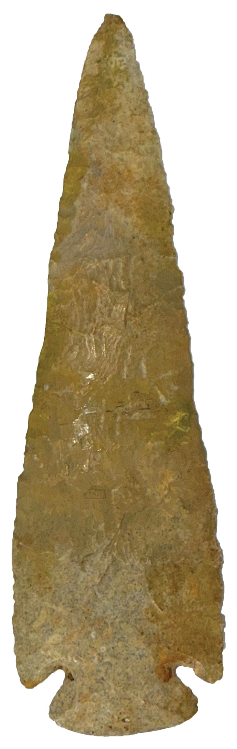 6 7/16" St Charles Dovetail. Attica Chert. Restored. Illinois. Partain COA. (1 of 3)