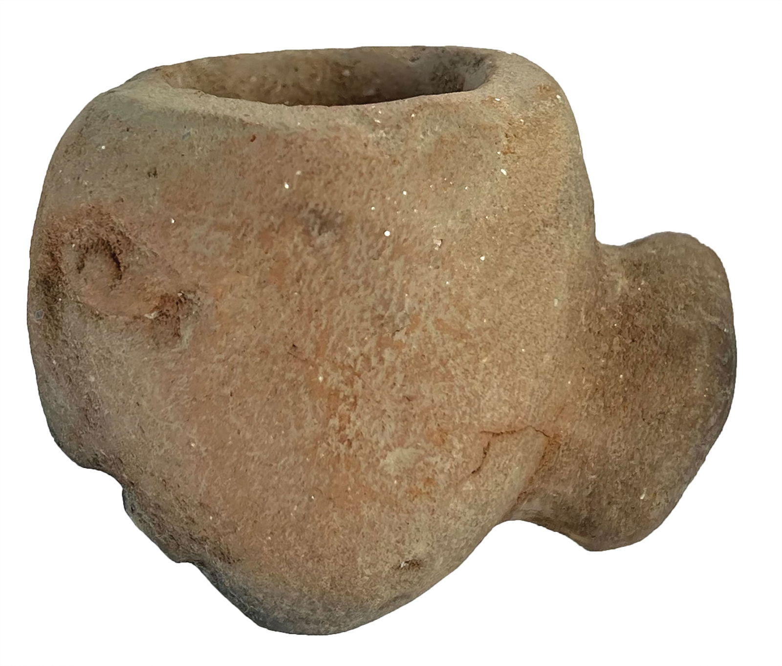 2 5/8" Face Pipe. Mica Temper Clay. New Mexico. Ex Nick Gatses Collection. (1 of 6)